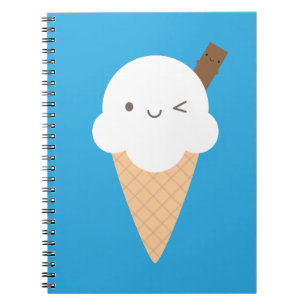 Kawaii Ice Cream Cone Notebook