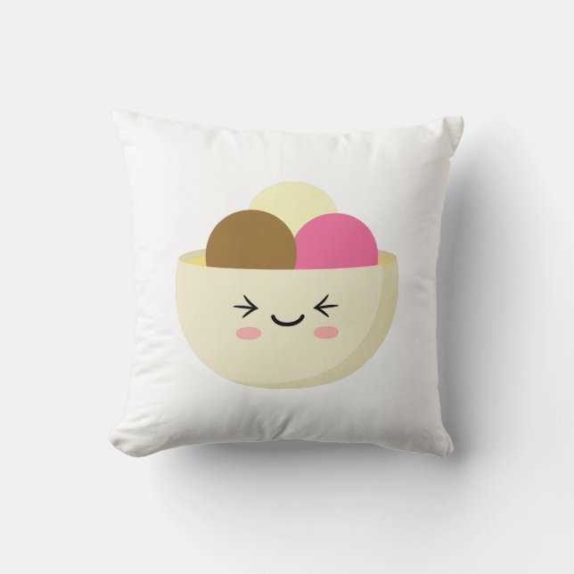 Kawaii Ice Cream Cushion (Front)