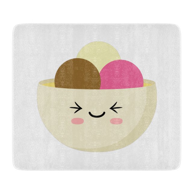 Kawaii Ice Cream Cutting Board (Front)