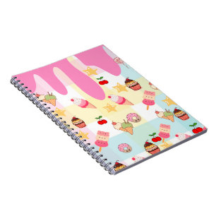 Kawaii Ice Cream & Drip Notebook 