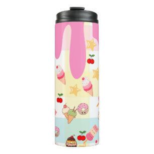 Kawaii Ice Cream & Drip Thermal Thumbler  Tumbler