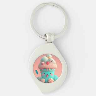 Kawaii  ice cream           keychain