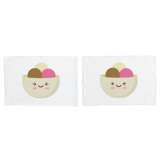 Kawaii Ice Cream Pillowcase (Front-Set)