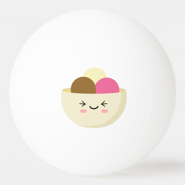 Kawaii Ice Cream Ping Pong Ball (Front)