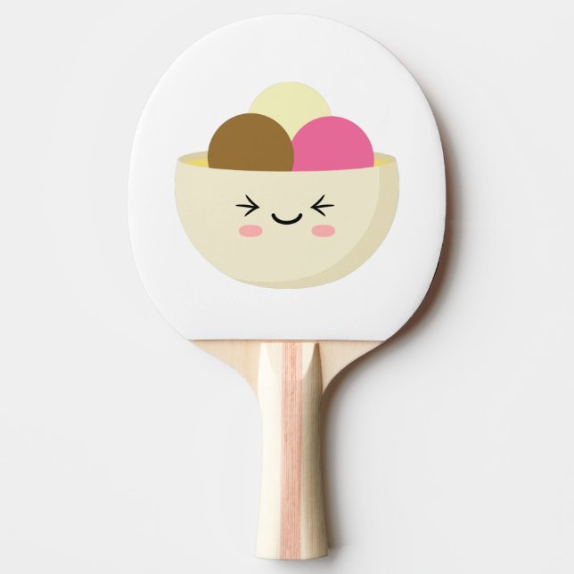 Kawaii Ice Cream Ping Pong Paddle (Front)