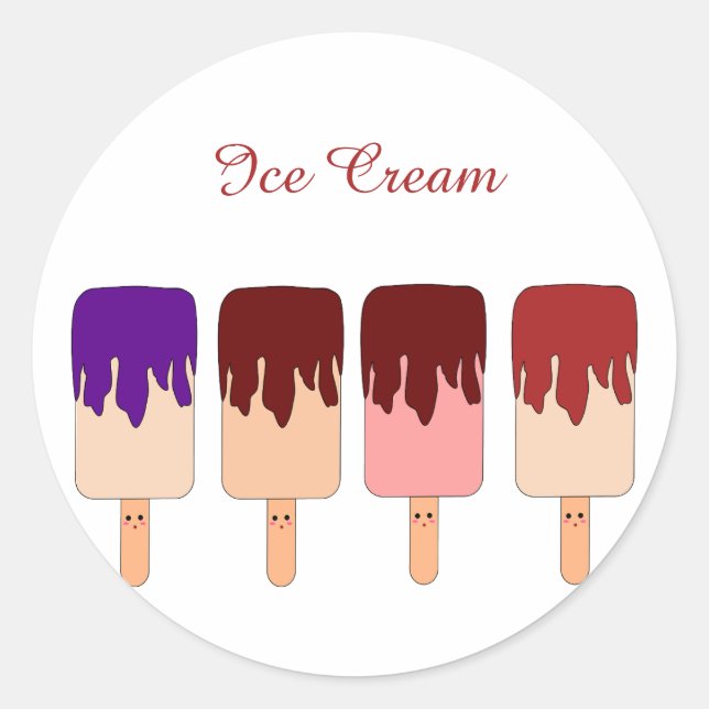 Kawaii Ice Cream Sticker (Front)