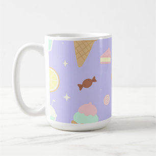 Kawaii Ice Cream Sweets Pattern Coffee Mug