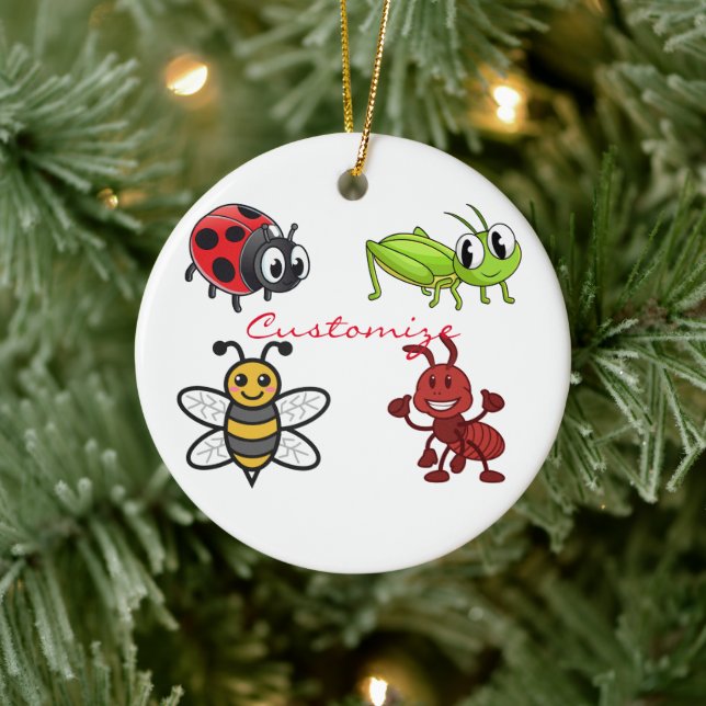 Kawaii Insects Thunder_Cove Ceramic Ornament (Tree)