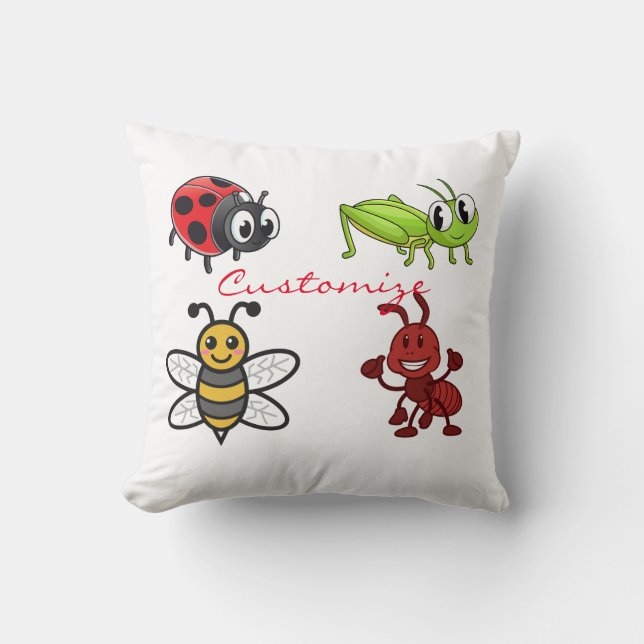 Kawaii Insects Thunder_Cove  Cushion (Front)