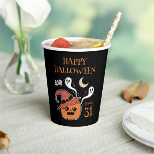 Kawaii Jack O' Lantern Creepy Cute Paper Cups