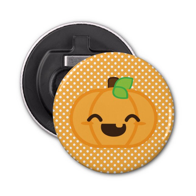Kawaii Jack O Lantern Pumpkin Bottle Opener (Front)