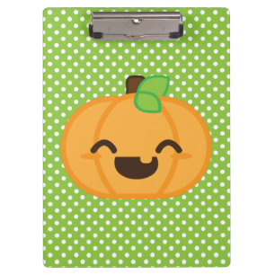 Kawaii Jack O Lantern Pumpkin Clip Board
