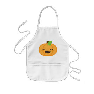 Kawaii Jack O Lantern Pumpkin Kid's Apron