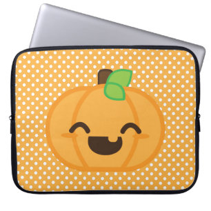 Kawaii Jack O Lantern Pumpkin Laptop Sleeve