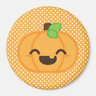 Kawaii Jack O Lantern Pumpkin Magnet