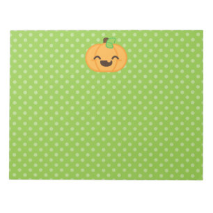 Kawaii Jack O Lantern Pumpkin Notepad