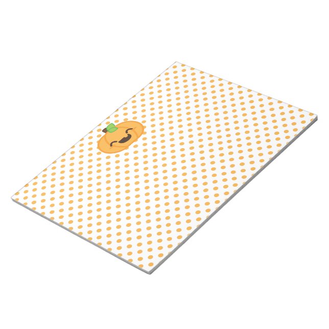Kawaii Jack O Lantern Pumpkin Notepad (Angled)