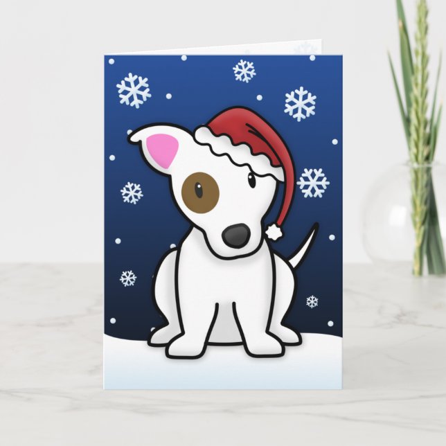 Kawaii Jack Russell Christmas Card (Front)