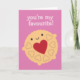 Kawaii Jammie Dodger Biscuit Card