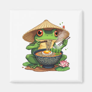 Kawaii Japanese Aesthetic Frog Noodles Magnet