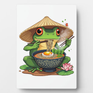 Kawaii Japanese Aesthetic Frog Noodles Plaque