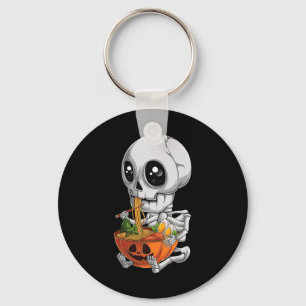 Kawaii Japanese Anime Skeleton Halloween Ramen Foo Key Ring