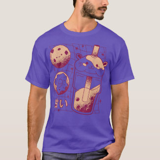 Kawaii Japanese Boba Tea Guinea Pig Doughnut Cooki T-Shirt
