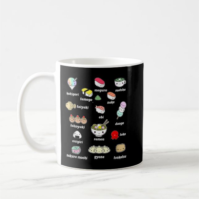 Kawaii Japanese Food Shirt, Japan Lover Shirt, Sus Coffee Mug (Left)