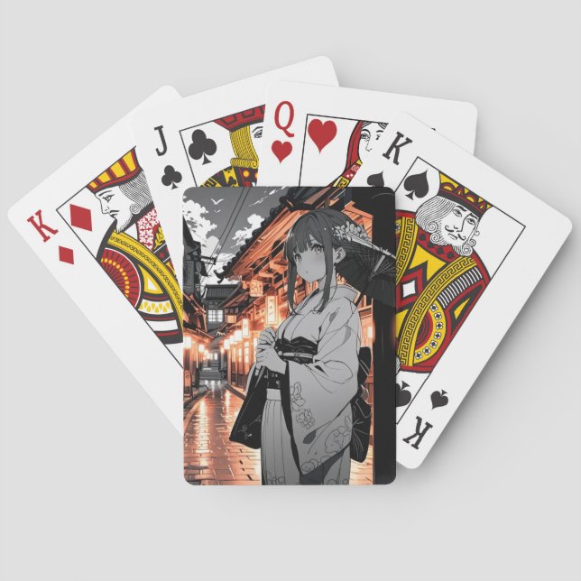 KAWAII Japanese Girl Card games (Back)