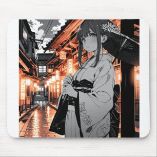 KAWAII Japanese Girl Mouse pad