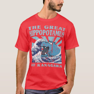 Kawaii Japanese Great Wave Great Hippo Cute Japan  T-Shirt