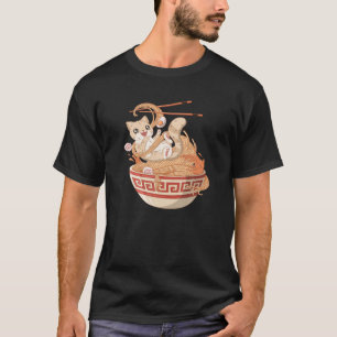 Kawaii Japanese Ramen Noodles T Anime Cat Lover Gi T-Shirt