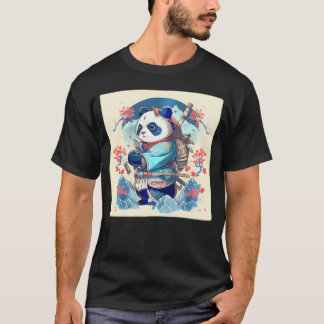 Kawaii Japanese Samurai Anime Panda          T-Shirt