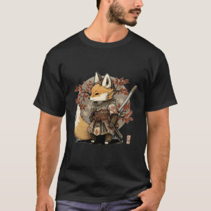 Kawaii Japanese Style Samurai Fox Anime T-Shirt