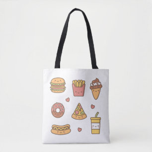Kawaii Junk Food Girls Tote Bag