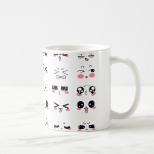 kawaii kaomoji coffee mug