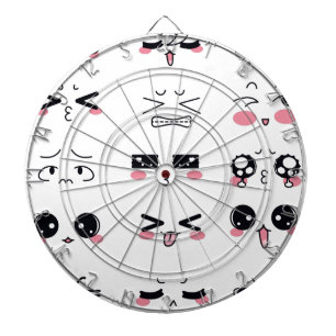 kawaii kaomoji dartboard