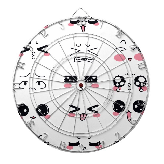 kawaii kaomoji dartboard (Front)
