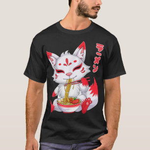 Kawaii Kitsune Ramen Noodles Japanese Anime Noodle T-Shirt