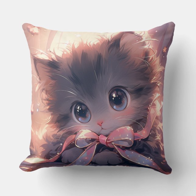 Kawaii Kitten Cushion (Front)