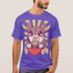 Kawaii Kitten Gaming Cat Ramen Noodles T-Shirt
