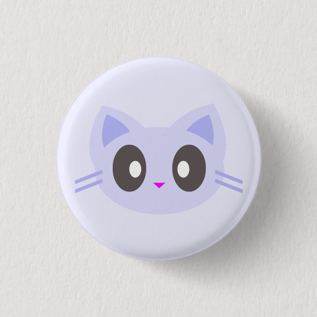 kawaii kitty 3 cm round badge (Front)