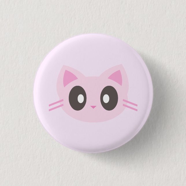 kawaii kitty 3 cm round badge (Front)