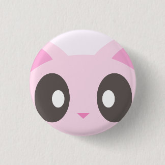 kawaii kitty closeup 3 cm round badge