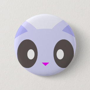 kawaii kitty closeup 6 cm round badge