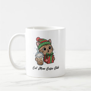 Kawaii Kitty Holiday Gift for Cat Lovers Coffee Mug