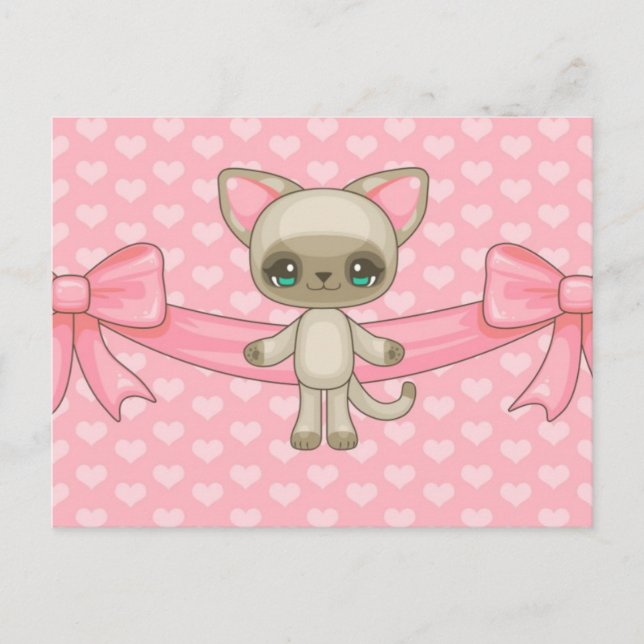 Kawaii Kitty Postcard (Front)