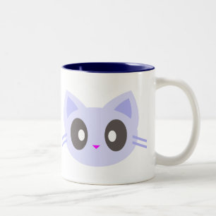 kawaii kitty Two-Tone coffee mug