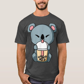 Kawaii Koala Bear Boba Milk Tea Bubble Tea Anime  T-Shirt