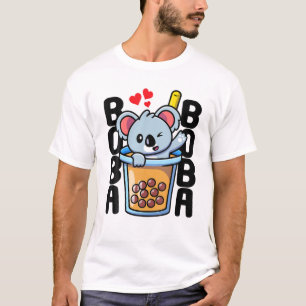 Kawaii Koala Bear Bubble Tea Cup Drink Koala Loves T-Shirt